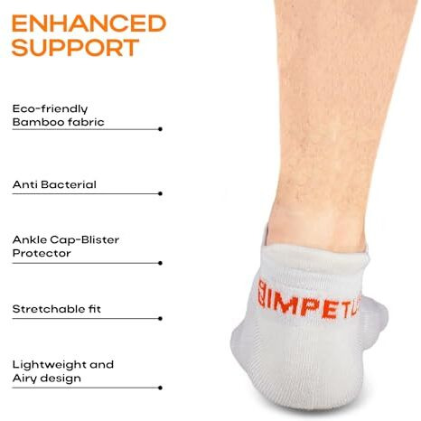 Impetus Low Cut Ankle Bamboo Socks For Men Odour-Free & Breathable Socks Extra Padded Base & Anti-Bacterial, Gym Socks For Men Workout