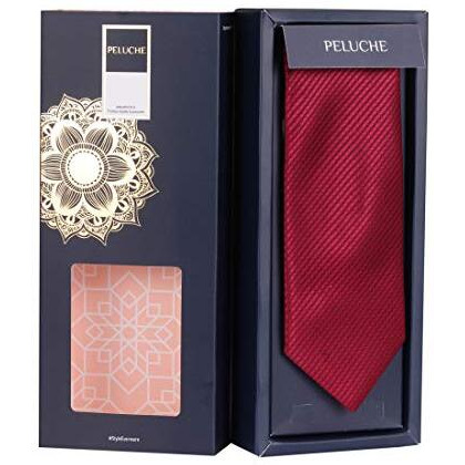 Peluche The Majestic Snap Maroon Colored Microfiber Necktie For Men (Maroon)