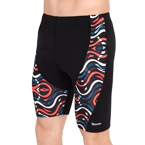 Rovars Men's Compression Half Tight Shorts Multi Sports Shorts For Cycling, Cricket, Football, Badminton, Gym, Fitness Swimming For Men (White Orange, L)