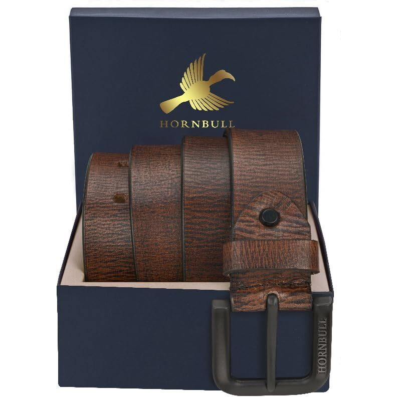 Hornbull Petersen Mens Leather Belt Brown Color | Leather Belt For Men | Casual Mens Belt