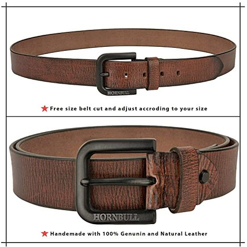 Hornbull Petersen Mens Leather Belt Brown Color | Leather Belt For Men | Casual Mens Belt