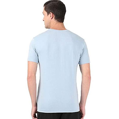 Adro Men's V Neck Combo Plain Cotton T-Shirts_Vcm2-Pln-Sk-Wh-Xl Sky Blue, White