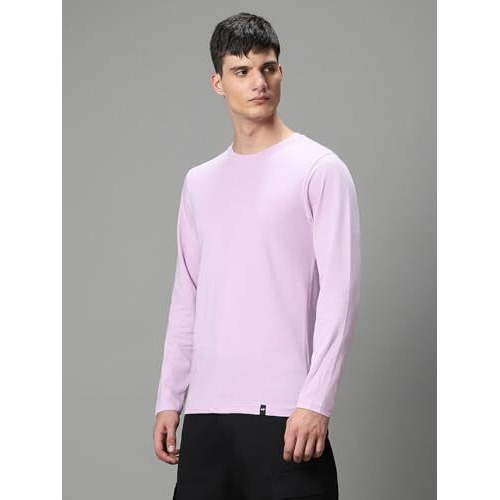 Bewakoof Men's Solid Regular Fit T-Shirt_584356_Purple_M