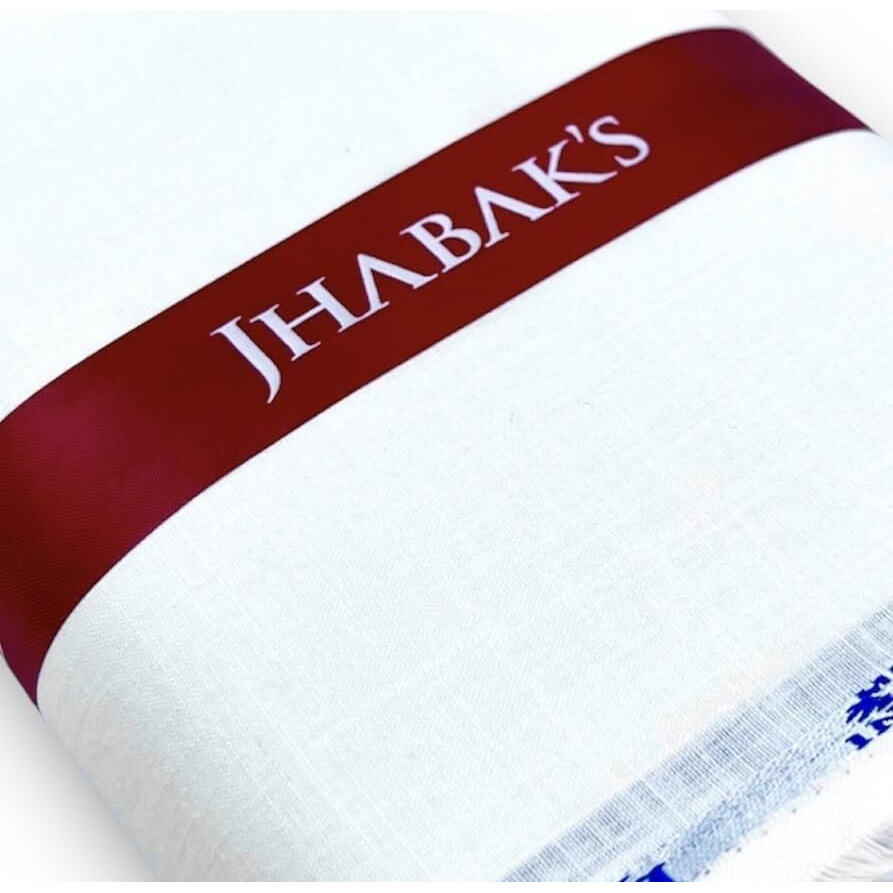 Jhabak's Unstitched 100% Pure Cotton Shirt & Kurta Fabric For Men - Pure Cotton Material - 1.60M Shirt Piece Cloth, White, Solid
