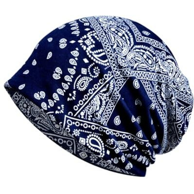 Youstylo Men's Women's Slouchy Blended Cotton Summer Winter Beanie Skull Multicolor Cap - Sb3037B (Blue, Free Size)