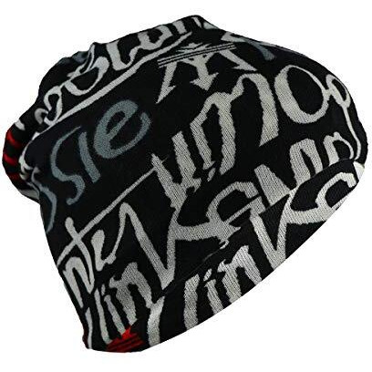 Isweven Cotton Slouchy Beanie And Skull Cap For Summer, Winter, Autumn & Spring Season, Can Be Used As A Helmet Cap Too - Free Size (7038A, Black)