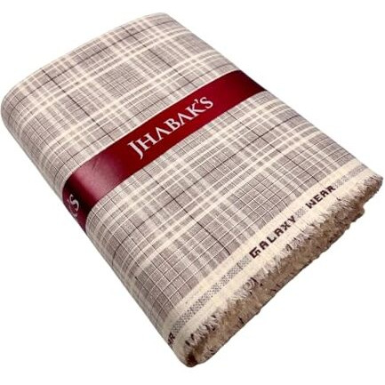 Jhabak's Polycotton Checkered 2.35M Shirt Piece
