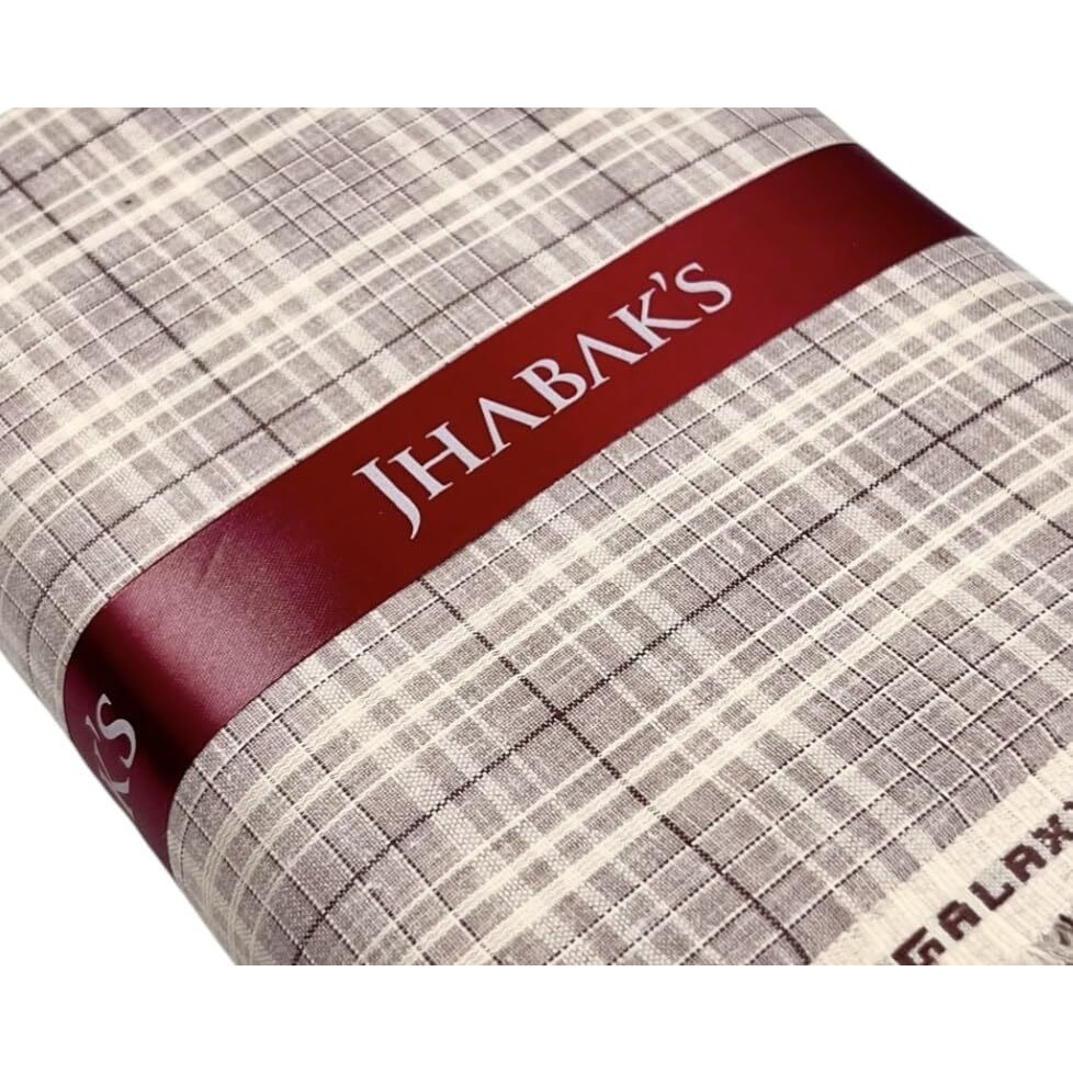 Jhabak's Polycotton Checkered 2.35M Shirt Piece