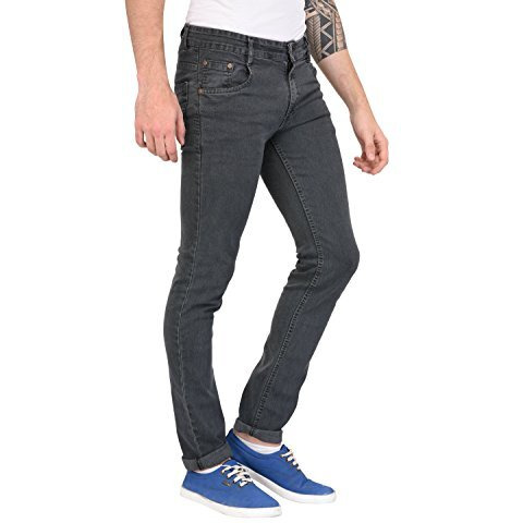 Studio Nexx Men's Regular Fit Stretch Jeans (Medium Grey, 34)