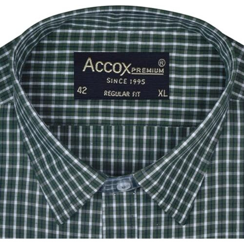 Accox Men's Breathable Cotton Full Long Sleeves Checkered Regular Fit Formal Shirt For Men (O_Gcr402_42) Multicolour
