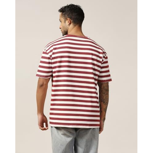 Leriya Fashion Mens T-Shirt | T Shirt For Men| Oversized T Shirt For Men| Loose Fit T Shirt For Men (Medium, Red)