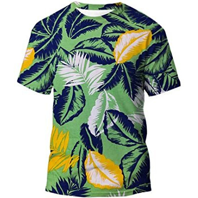 Veirdo Men's Regular Fit Printed Round Neck T-Shirt(X-Large, Green)