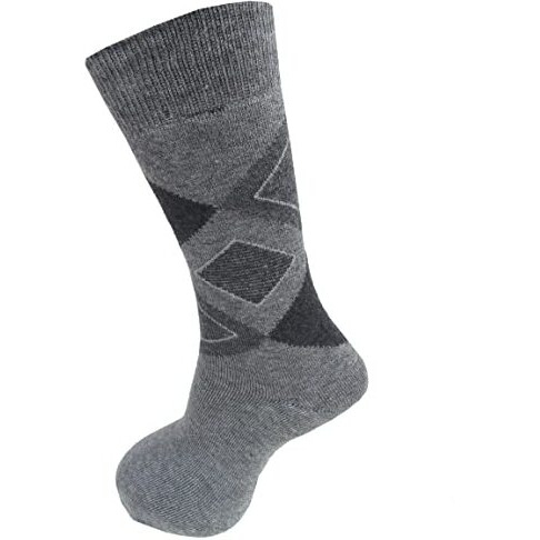 Rc. Royal Class Men's Woolen Calf Length Towel Thick Warm Socks (Multicolour, Free Size) - Set Of 3 Pairs