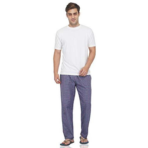 Fflirtygo Men's Cotton Pyjama Bottom, Orange And Black Stripe Printed Pyjama For Men, Mens Leisure Wear, Night Wear Pajama