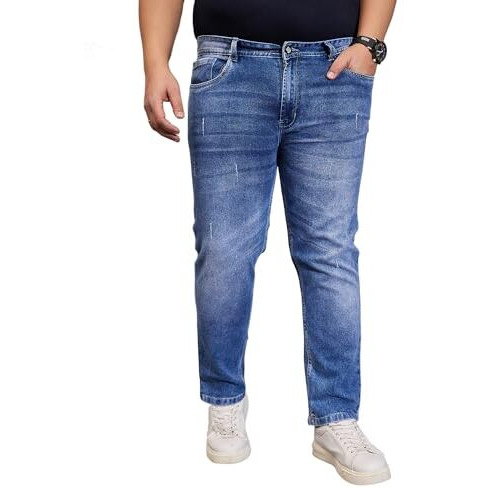 Bigbanana Men's Regular Fit Jeans (Belbo,Blue,4Xl)