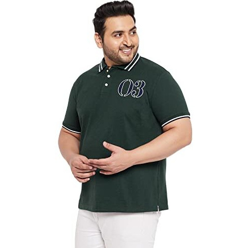 Bigbanana Plus Size Men's Regular Fit Polo Tshirt (Henra,Olive Green,6Xl)