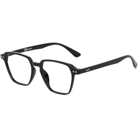 Peter Jones Unisex Square Black K Computer/Gaming Glasses With Anti Glare Lenses (Ag209B)