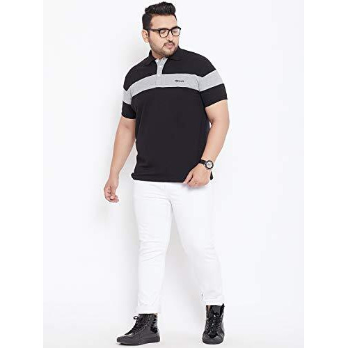 Bigbanana Men's Regular Fit Polo (Colin,Black,5Xl)