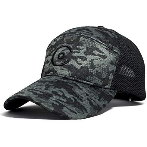 Coreteq Camouflage Casual Baseball Trucker Cap Half Net Mesh Free Size Unisex (Pack Of 1) (Smokey Grey, Fs)
