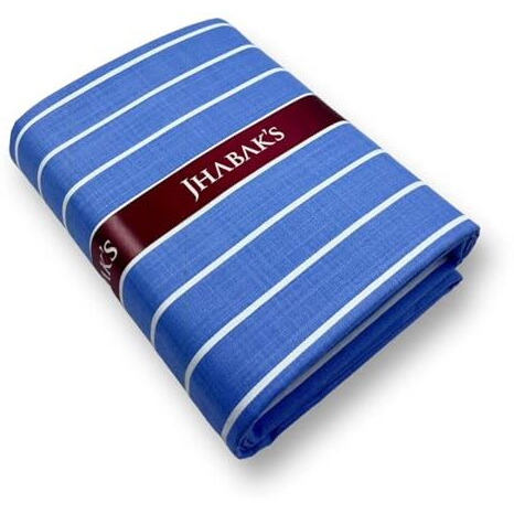 Jhabak's Unstitched Premium Cotton Blend Strip Shirt & Trouser Fabric - 2.35 M Shirt Cloth - 1.30 M Pant Piece (Pack Of 4) A