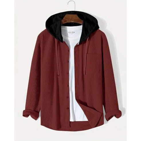 Noble Monk Regular Fit Shirt (Sh79_Men_Red-Black