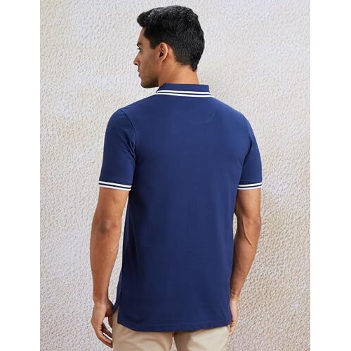 Amazon Brand - Symbol Men's Solid Regular Fit Polo (Ct-Single_Estate Blue_S)