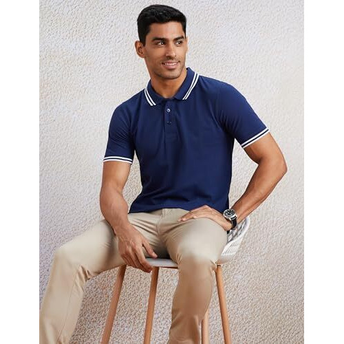 Amazon Brand - Symbol Men's Solid Regular Fit Polo (Ct-Single_Estate Blue_S)