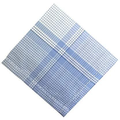 S4S Men's 100% Cotton Premium Multicolor Assorted Handkerchiefs/Hankies (Light Color Checks_48Cm X 48Cm_Pack Of 12)