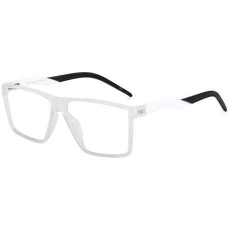 Peter Jones White Unisex Sports Optical Frame With Anti Glare Lenses (S911W)