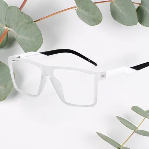 Peter Jones White Unisex Sports Optical Frame With Anti Glare Lenses (S911W)