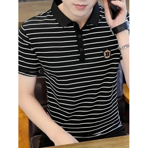 Jvx Men Tshirt || Tshirt For Men || Polo T Shirt || T-Shirt (Mrt-216) (In, Alpha, L, Black)