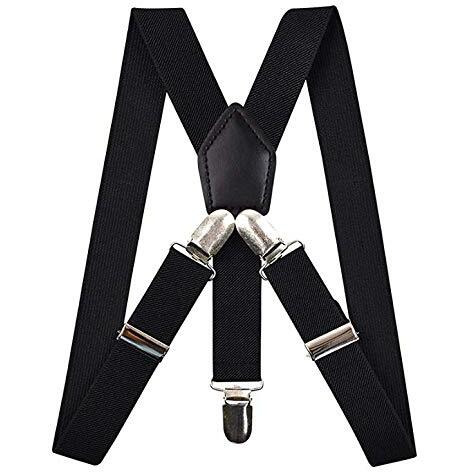 Clothera Suspender And Bow Tie For Men - Black