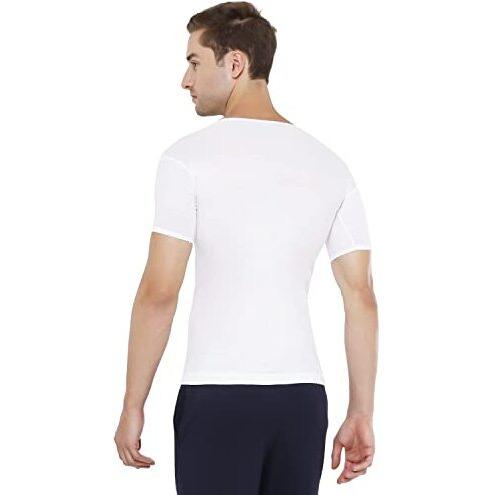 Rupa Men's Solid Regular Fit Vest (Jon_Po5_Rns_White L)