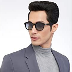 John Jacobs | Black - Blue | Full Rim Square Stylish & Premium Polarized Sunglasses | Jj Rhapsody | Polarized And 100% Uv Protected | Men & Women | Wide | Jj S15458
