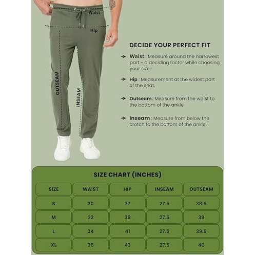 Clans & Hans Track Pant For Men || Track Pants || Men's Super Combed Cotton Regular Fit Trackpants With Side And Back Pockets || Plain Track Pant - Olive Green -L