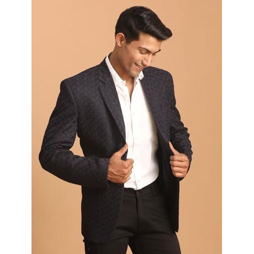 Vastramay Imported Jacquard Fabric Blazer For Men  Elegant Ethnic Wear For Weddings & Special