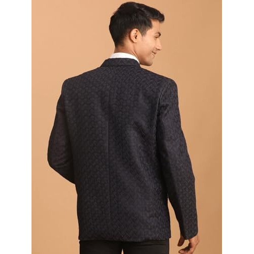 Vastramay Imported Jacquard Fabric Blazer For Men  Elegant Ethnic Wear For Weddings & Special