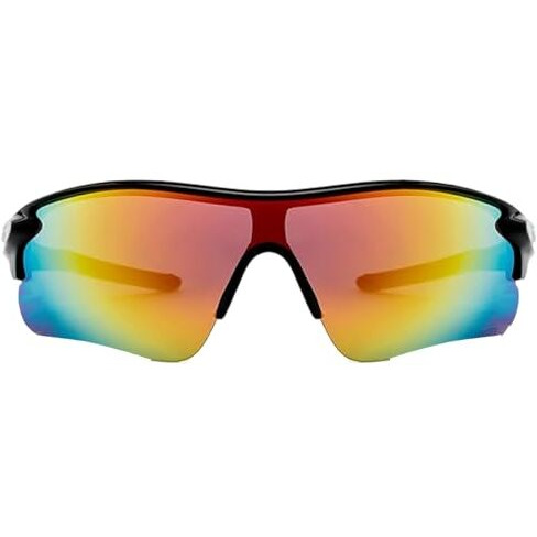 Packard - Sports Sunglasses - Bike Rider Glasses (Black Red, Yellow)
