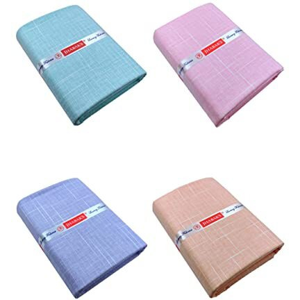 Jhabak's Premium Cotton Linen Blend Self Design Shirt & Kurta Fabric- Pack Of 4-2.25M Shirt Cloth Or 3M Kurta Material