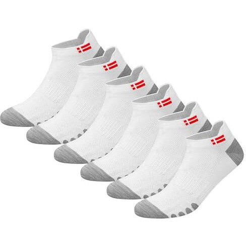 Swagr Cotton 6 Pairs Sports Socks For Men Ankle Length Athletic Running Socks, Pack Of 6, Free Size, White