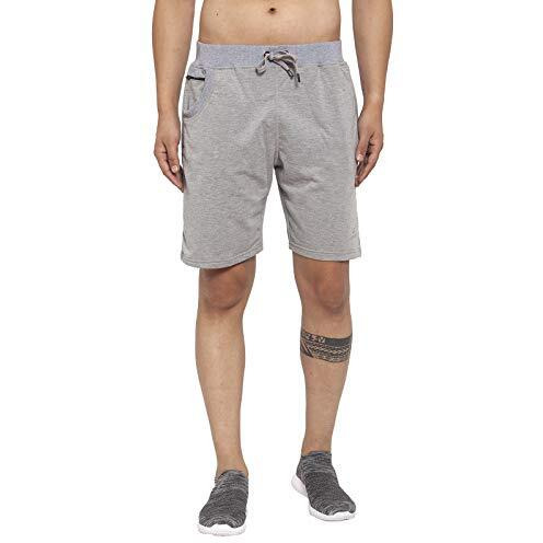 Uzarus Men's Casual Bermuda Shorts (Uzmlimshorts-Lm-Xxl_Light Melange_2Xl)