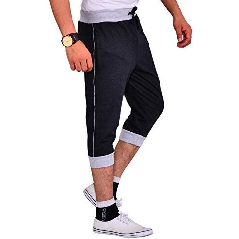 Vego Mens Cotton Cuff Or Grip Three By Fourth, 3/4, Capri, Three Quarter Regular Fit