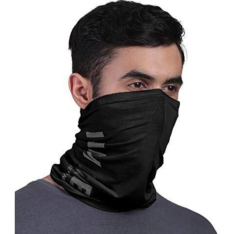 Freecultr Unisex Bamboo Bandana, Anti Microbial Super Soft & Comfort Fit, Breathable Multipurpose Headband, Face Mask For Dust Protection And Sun - Printed Pack Of 3-Beach Sand,Black,Charcoal