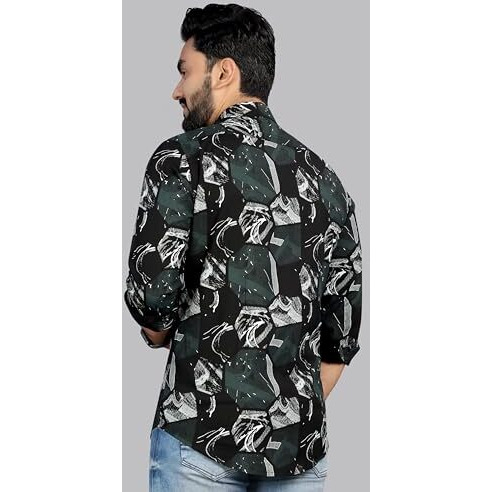 Elyyork Printed Shirt For Men || Printed Shirt For Men Stylish || Printed Shirt For Men Full Sleeve || Printed Shirt For Men||Cb-Printshirt-11*L Multicolour