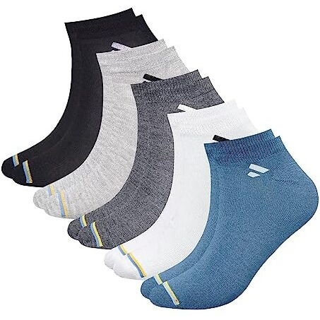 Sjeware Men Ankle Length Polyester Socks (Pack Of 5) (Sj9878 Multicolour)