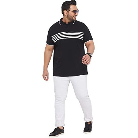 Bigbanana Men's Regular Fit Polo (Pole,Black,4Xl)