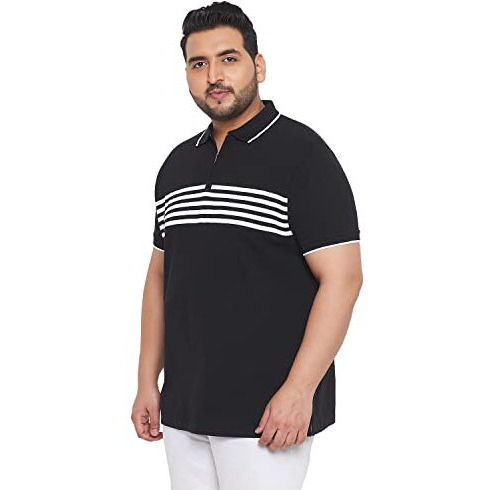 Bigbanana Men's Regular Fit Polo (Pole,Black,4Xl)