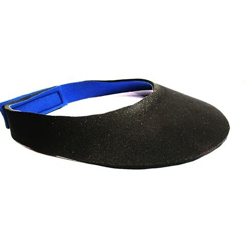 Sidhpursh Reversible Visor Cap For Shooting Archery Golf Tennis & Outdoor Sports | Lightweight Sun Protection Cap With Adjustable Fit | Neoprene Fabric | Blue/Black | Pack Of 1