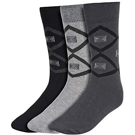 Creature Men's Cotton Calf Socks (3 Set) (12.3_Multicoloured_Medium)