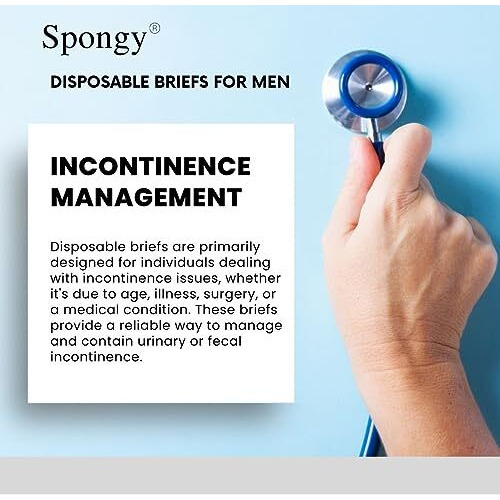 Spongy Men's/Boys Disposable Spunlace Brief For Travelling, Camping, Fitness Old Age, Hospitalization (White, Pack Of 10-M)